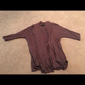 Brown 3 quarter link light weight cardigan